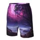 thumbnail image 4 of Fotbe Purple Moon Tree Night Sky Trajes de Baño Estampados para Hombre, Shorts de Verano de Secado Rápido, Ropa de Playa, Bañadores-3X-Large, 4 of 6