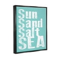thumbnail image 3 of Stupell Industries Sun Sand Salt Sea Phrase Graphic Art Jet Black Floating Framed Canvas Print Wall Art, Design by Alli Rogosich, 3 of 6