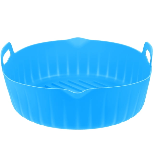 Pot en Silicone pour Friteuse à Air Chaud Rond Antiadhésif Compatible avec Poignées