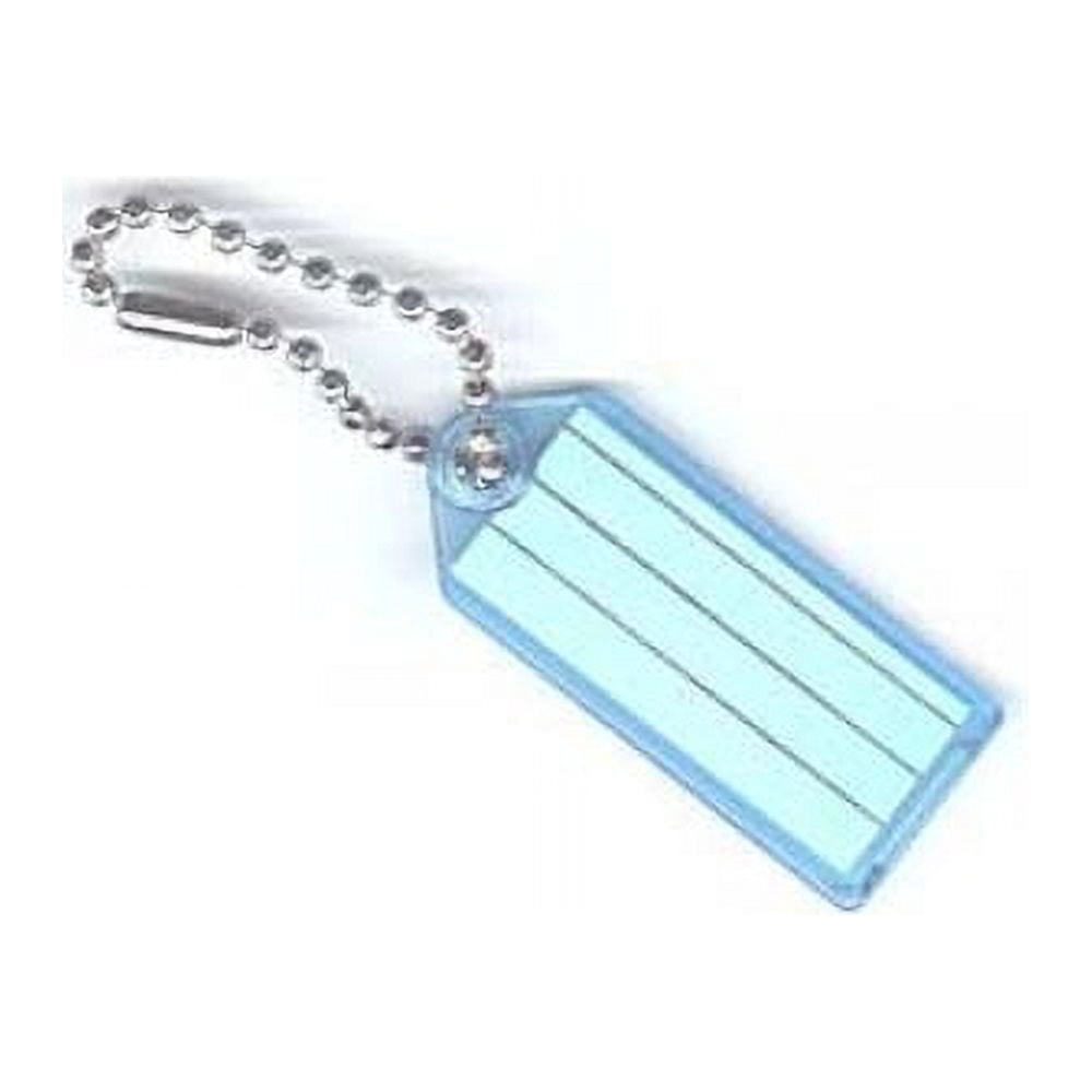 Lucky Line 10100-30 Blue Key Tag w/Ball Chain 100/box