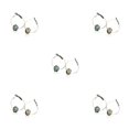 thumbnail image 1 of Qarigey 1 par de pendientes de aro, pendientes de tuerca, regalo de joyería de cumpleaños, cuentas de Color plateado Abalorio de color plata 5piezas Qarigey CBP227087, 1 of 1
