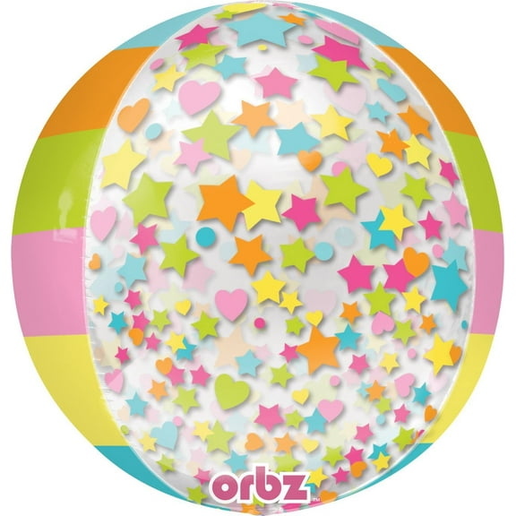 Anagram International Sweet Baby Moon Orbz Balloon Pack 16" Multicolor