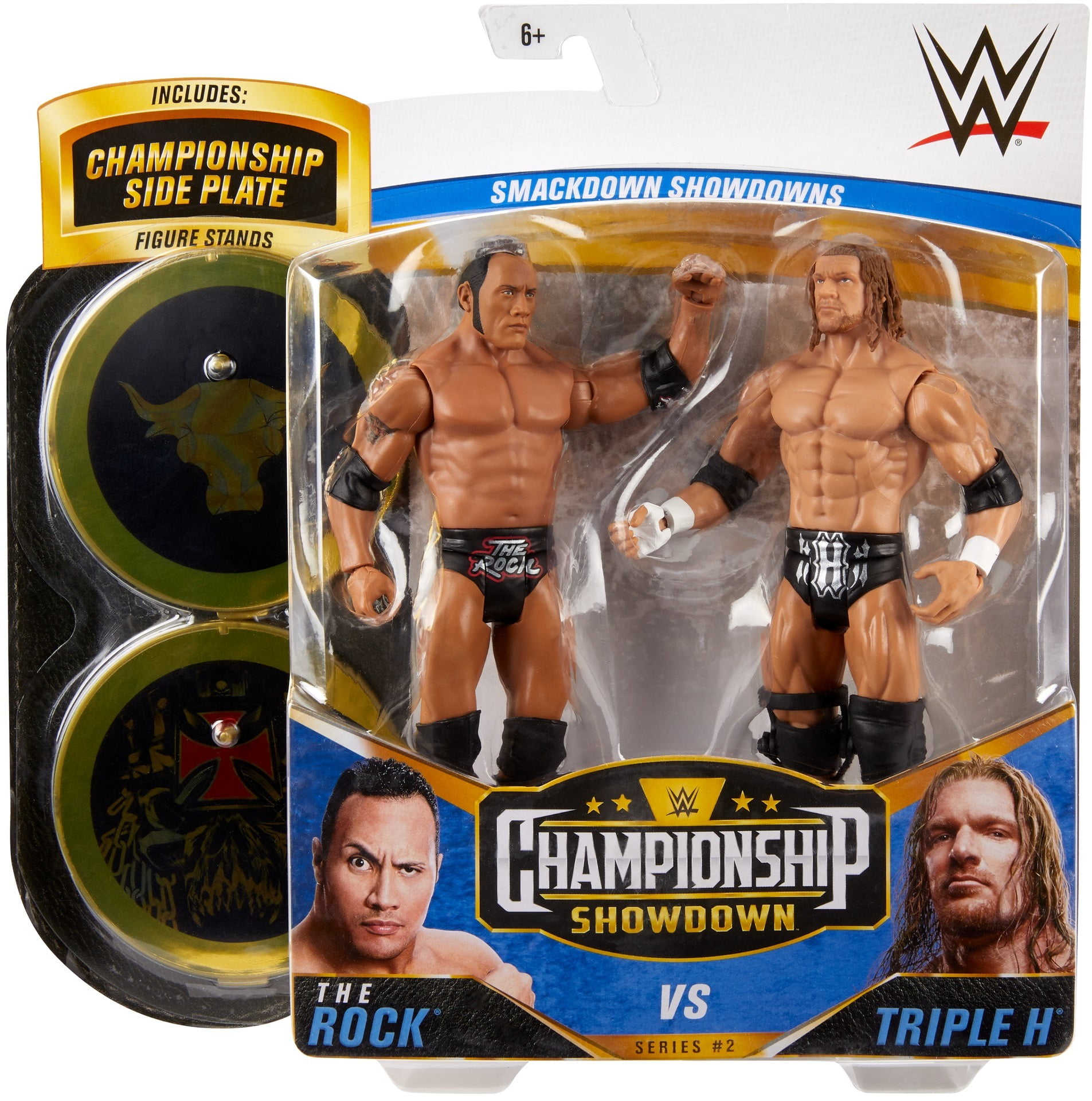​WWE The Rock Vs Triple H Championship Showdown 2-Pack Action Figures