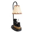 thumbnail image 2 of Rustic Forest Papa And Cub Black Bears Fishing From Canoe Boat Table Lamp Statue, 2 of 5