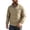 Khaki, variant on Men's Stand Collar Windbreaker Full Zip Multi Zipper Pocket Lightweight Outdoor Hiking Jacket Utility Field Outerwear