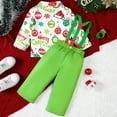 thumbnail image 4 of GYRATEDREAM Baby Toddler Baby Boys Christmas Gentleman Outfit Bow Tie Shirt+ Suspender Pant Clothes Sets Infant Dress Suit Wedding Outfit for 4-5Y Green, 4 of 7