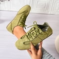thumbnail image 5 of Willtoo Womens Retro Lace Up Flats Low Top Casual Sneakers Round Toe Lightweight Soft Sole Fashion Walking Trainers Daily Outdoor Driving Shoes, 5 of 5