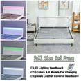 thumbnail image 2 of Novashion 43" LED Upholstered Bed Frame, Queen, 2 of 7