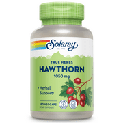 Solaray Hawthorn Berry 1050mg | Healthy Cardiovascular Function & Normal, Healthy Circulation | Whole Berry | Non-GMO & Vegan | 180 VegCaps