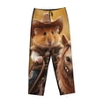 thumbnail image 4 of Daiia Western Cowboy Guinea Pig Women's Sleep Pant with Pockets and Drawstring,Pajama Pants-XX-Large, 4 of 9