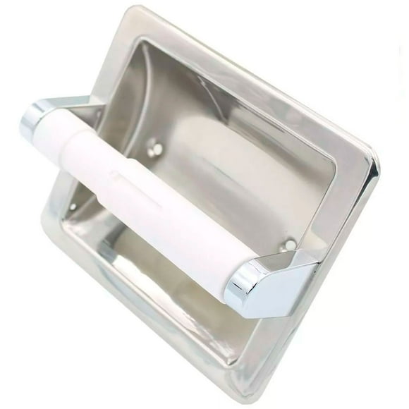 Porta Rollo Baño Empotrable Acero Inoxidable 304