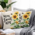 thumbnail image 2 of Throw Pillow Covers 16x16 Inch Set of 2, Sunflower Waterproof Outdoor Pillow Covers, Summer Botanical Bee Farmhouse Watercolor Decorative Cushion Pillowcases for Couch, Sofa, Bed, Garden, Patio, 2 of 9