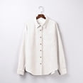 thumbnail image 5 of Babysbule Womens Cardigans Clearance Ladies Corduroy Buttoned Cardigan Long Sleeve Lapel Loose Padded Shirt Top Women's Top Clearance Blouse, 5 of 6