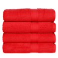 thumbnail image 1 of Juego de toallas de baño Casa Lino rojo 100% algodón, 4 piezas, 54 x 27 cm, 1 of 7