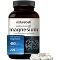 thumbnail image 1 of Suplemento de glicinato de magnesio NatureBell 400 mg 270 cápsulas, 1 of 6