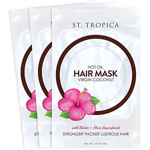 Coconut Oil Hair Mask Organic W Biotin For Stronger Thicker