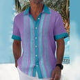 thumbnail image 2 of Hawaiian Shirt For Men, Men's Vintage Button Down Bowling Shirts Short Sleeve Summer Beach Shirt 2XL, 2 of 5