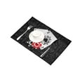 thumbnail image 3 of MKHERT Aces Playing Poker Cards and Casino Poker Chips On Black Damask Placemats Table Mats for Dining Room Kitchen Table Decoration 12x18 inch,Set of 6, 3 of 4