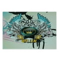 thumbnail image 3 of Queen Cutting Board, Design Arms Shield with Crown Wings and Victorian Floral Elements Imperial, Decorative Tempered Glass Cutting and Serving Board, Small Size, Multicolor, by Ambesonne, 3 of 5