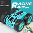 thumbnail image 3 of Stunt RC Cars Toy, 4WD 2.4Ghz Control remoto Coche Vehículos giratorios de doble cara, Juguete para niños para cumpleaños de niños y niñas, Sin batería Verde, 3 of 5