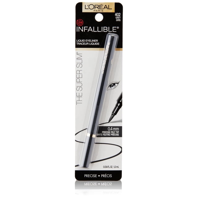 Delineador líquido L'Oreal Paris Infallible Super Slim Grey