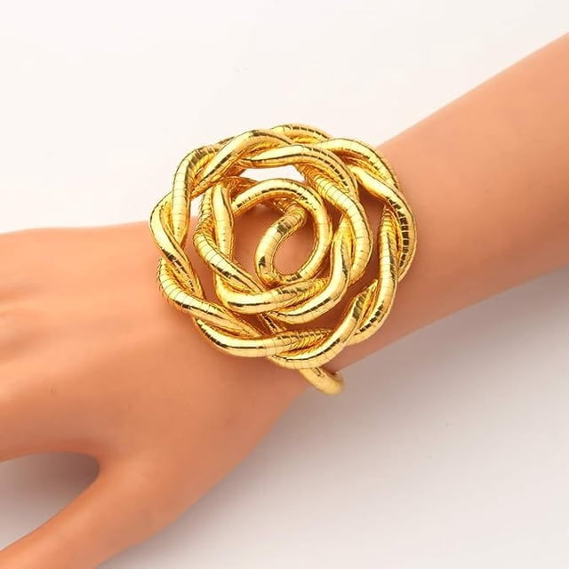 Collar de Cadena de Serpiente Collar de Bisagra de Oro 6x900Mm de la Serpiente Collar de Cuerda de la Mujer Flexible de Forma Aleatoria Cadena de Serpiente Fresca