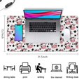 thumbnail image 5 of Long Mouse Pads for Desk,White Cow Bow Pattern Desk Mats on Top Of Desks, Desk Mouse Pad Extra Large with 3mm Non-Slip Base and Stitched Edge for Gaming,Office,Work,Home 31.5"x15.7", 5 of 6
