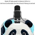 thumbnail image 4 of Square 2Pack PU Leather Panda Cruise Luggage Tag with Privacy Cover and Name ID Tag for Travel Handbags Backpacks Luggage Tags, 4 of 6