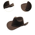 thumbnail image 6 of Segolike Cowboy Hat Decorative Headwear for Party Women Men Holiday Role Play Performance Brown, 6 of 8