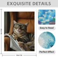 thumbnail image 3 of Diamond Art Kit for Adults, Cat Glasses Reading Chair Newspaper Diamond Painting for Adults Beginners, 5D DIY Diamond Art Painting Kits, Colorful Diamond Painting Craft for Home Decor 12x16, 3 of 7