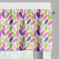 thumbnail image 5 of Ambesonne Natural Valance & Curtain, Botanic Leaf Pattern, 55"x30", Pink Purple Lime Green, 5 of 6