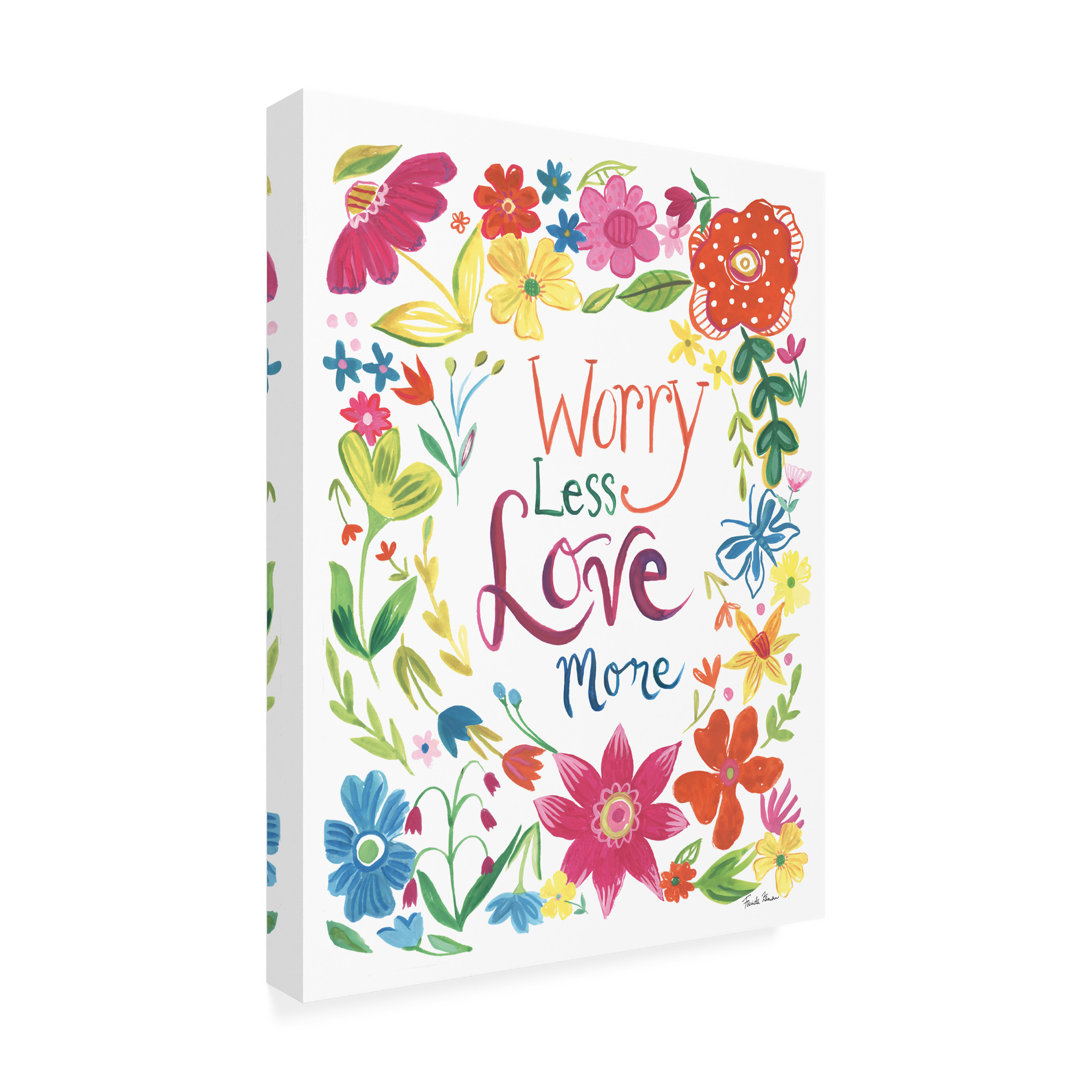 Farida Zaman 'Floral Quote I' Canvas Art