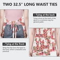 thumbnail image 6 of Bichon Frise Dog and Pioneer Flower Apron-Garden Aprons for Women with Pockets-Cotton Linen Waterproof Kitchen Cooking Gardening Aprons Adjustable for Kitchen,Cooking,BBQ and Salon 33x27 Inch, 6 of 7