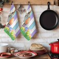thumbnail image 6 of Easter Bunny Kitchen Towels Set of 3, Colorful Eggs Spring Grass Purple Blue Wooden Absorbent Dish Towels for Kitchen, Microfiber Hand Towel, Quick Drying Tea Towel for Cleaning Decorative Dishcloths, 6 of 7