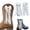 White1, variant on 2026 Upgrade 2Pcs Lace Pearl Tassel Cowboy Boot Bow Clip, Western Boot Decor Accessory for Wedding Music Festival Outfit, 5.90x2.76in