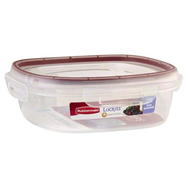 Rubbermaid Lockits 9Cup Square FoodStorage Container with Lid