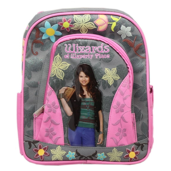 Disney's Wizards of Waverly Place Gray/Pink Floral Mini Toddler Backpack (10in)
