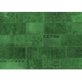 thumbnail image 1 of Ahgly Company Indoor Rectangle Patchwork Emerald Green Transitional Area Rugs, 4' x 6', 1 of 4