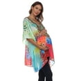 thumbnail image 2 of White Mark Women's Maternity Short Caftan with Tie-up Neckline, 2 of 6