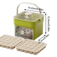 thumbnail image 2 of MKHSQHDG Today's Deals Compact Double Layer Tray with Lid and Type Ice Maker for Freezer Pull Out Ice Drawer with Portable Handle Space Saving Small Ice with Ice, 2 of 8