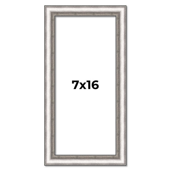 7x16 Frame Silver Real Wood Picture Frame Width 1.25 Inches | Interior Frame Depth 0.5 Inches |