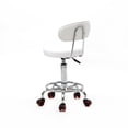 thumbnail image 4 of GoDecor Tabouret Pivotant Hydraulique Réglable Salon de Beauté Chaise à Rayures Blanches & Dossier, 4 of 6