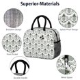 thumbnail image 4 of Lunch Bag Lunch Box for Women Reusable Insulated Lunch Bags,Water-Resistant Green Pineapple White Cooler Lunch Tote Bag, Large Capacity for Work Travel Picnic, 4 of 6