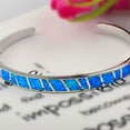 thumbnail image 3 of Maytalsory Wide Applicable Occasions Delicate And Exquisite Pink Fire Opals Stone Open Blue, 3 of 6