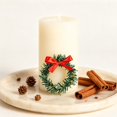 thumbnail image 5 of Mini Christmas Wreath, Small Xmas Wreath for Crafts, 1 Pc Miniature Holiday Wreath Embellishment for Dollhouse, Tabletop Displays, DIY Projects and Christmas Decor, 5 of 5