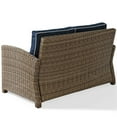 thumbnail image 4 of Afuera Living Causeuse de Patio Moderne en Osier, Brun et Bleu Marine, 4 of 9