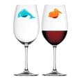 thumbnail image 3 of 24 piezas de silicona marcadores de copa de vino animales marinos y animales terrestres identificador de vino signo de copa para beber, 3 of 6