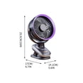 thumbnail image 5 of Portable Rechargeable Fan with Light, 10000mAh Battery, Air Circulation Fan, Wall Mount Desktop Fan for Home Office Camping（Gray）, 5 of 6