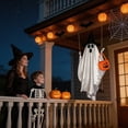 thumbnail image 4 of PoyoKee Halloween Decorations - 49"/50" Swings Hanging Ghosts, Glowing Hanging Ghost Garden Decor, Lighted Outdoor Decor for Lawn Yard Halloween Decor, 4 of 8