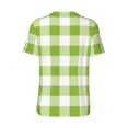 thumbnail image 3 of Rocae White Green Plaid for Breathable Men's Baseball T-Shirt Fashionable Casual Baseball Jersey, Moisture-wicking Sportswear Small, 3 of 9